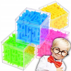 KOSTKA OBROTOWA LABIRYNT SUPER GRA ZRĘCZNOŚCIOWA LOGICZNA KOLOROWA 7.5cm