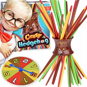 GRA ZRĘCZNOŚCIOWA BIERKI Z JEŻYKIEM KOLOROWE PATYCZKI NAUKA LICZENIA