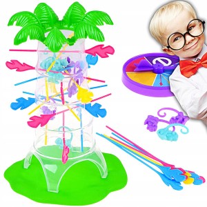 GRA ZRĘCZNOŚCIOWA FIKAJĄCE KOLOROWE MAŁPKI Z PALMY RODZINNA ZABAWA