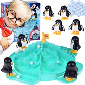 GRA ZRĘCZNOŚCIOWA RODZINNA LODOWA BITWA NA ŚNIEŻKI GÓRA LODOWA PINGWINKI