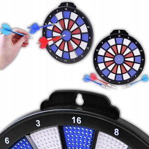GRA ZRĘCZNOŚCIOWA DART TARCZA + 3 RZUTKI ZABAWA RZUTKI DLA DZIECI LOTKI