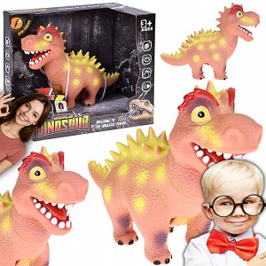 INTERAKTYWNY GUMOWY DINOZAUR FIGURKA Z DŹWIĘKIEM RYCZĄCA OZDOBNA DLA FANÓW