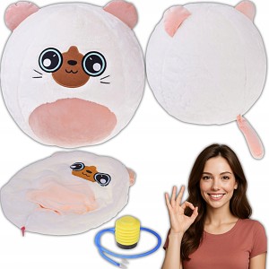 WIELKA PLUSZOWA PIŁKA MASKOTKA UROCZE ZWIERZĄTKO 45CM POMPOWANY KOTEK