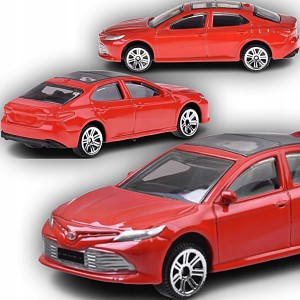METALOWE AUTKO LICENCJONOWANE TOYOTA CAMRY 1:64 RESORÓWKA RESORAK RED CAR