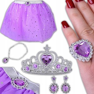 KOSTIUM DLA KSIĘŻNICZKI KSIĘŻYCA SPÓDNICZKA I ZESTAW BIŻUTERII PRZEBRANIE