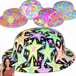 KOLOROWY KAPELUSZ NA IMPREZE URODZINY STRÓJ NA KARNAWAŁ MIX IMPREZOWY