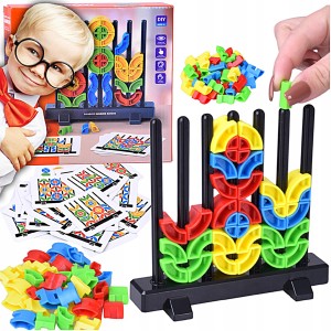 MONTESSORI GEOMETRYCZNA UKŁADANKA NA SPOSTRZEGAWCZOŚĆ ĆWICZENIE RĄK ZABAWKA