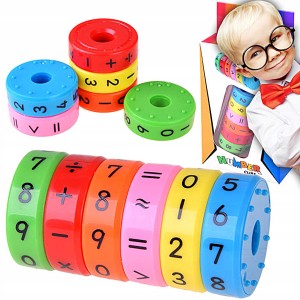 OBROTOWY WALEC MAGNETYCZNY MATEMATYCZNY CYFROWA KOSTKA ĆWICZENIA LICZENIA