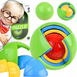 GRA EDUKACYJNA LOGICZNA KULA 3D PUZZLE ŁAMIGŁÓWKA PIŁKA KOLOROWA ZAGADKA