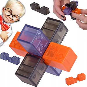 KOSTKA PUZZLE UKŁADANKA LOGICZNA ŁAMIGŁÓWKA 3D ROZWOJOWA ZABAWA DLA DZIECKA
