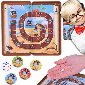PIRACI GRA PLANSZOWA MAGNETYCZNA POSZUKIWANIE SKARBÓW KISZONKOWA ZABAWKA
