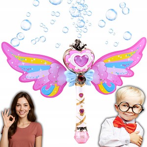MAGICZNA RÓŻDŻKA NA BAŃKI MYDLANE GRA I ŚWIECI + 2 BUTELECZKI Z PŁYNEM