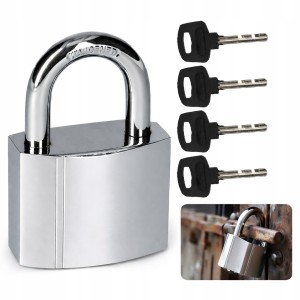 KŁÓDKA STALOWA JARZMOWA PAŁĄKOWA 40mm PROFi HARTOWANY PAŁĄK 4 KLUCZE ZESTAW