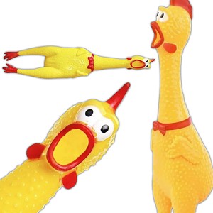 ZABAWKA GRYZAK DLA PSA KURCZAK GUMOWY PISCZĄCY 30cm ŚMIESZNY GADŻET SOLIDNY