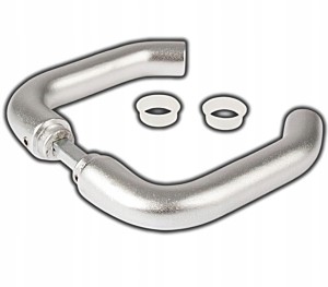 KLAMKA KOMPLET KLAMEK ALUMINIOWYCH DO FURTEK BRAM LOCINOX TRZPIEŃ 8MM