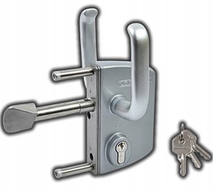 KLAMKA ZAMEK LOCINOX DO BRAM PRZESUWNYCH PROFIL KWADRATOWY 60x60 INOX