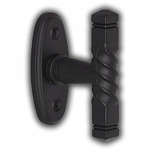 KLAMKA ŻŁOBIONA KLAMECZKA DO OKNA OKIENNA CZARNA DWURAMIENNA OLD FASHION