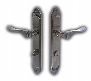 KLAMKA DO DRZWI TOALETY DRZWIOWA B-HARKO SORBUS 72 WC PATYNA KOMPLET