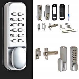 KLAMKA GAŁKA ZAMEK NA KOD SZYFROWY MECHANICZNY KODOWY BEZ BATERI KLAMKA