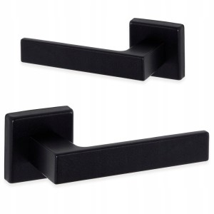 KLAMKA KWADRATOWA DO DRZWI QUADRADO CZARNY MAT