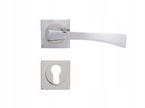 KLAMKA DRZWIOWA SZYLD DOLNY WKŁADKA NIKIEL CUBA ZESTAW