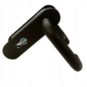 KLAMKA DO DRZWI TECHNICZNYCH 72 NA WKŁADKĘ CZARNA