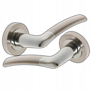 KLAMKA DRZWIOWA DO DRZWI WYTRZYMAŁA LARIX NIKIEL SATYNA/CHROM