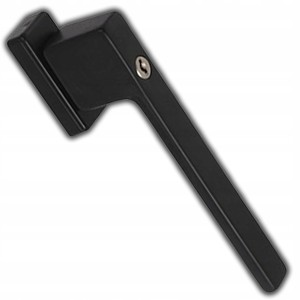 KLAMKA NA KLUCZ DO DRZWI PRZESUWNYCH TARASOWYCH ALUMINIOWA T35MM CZARNA