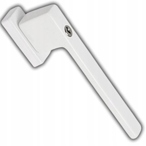 KLAMKA NA KLUCZ DO DRZWI PRZESUWNYCH TARASOWYCH ALUMINIOWA T35MM BIAŁA
