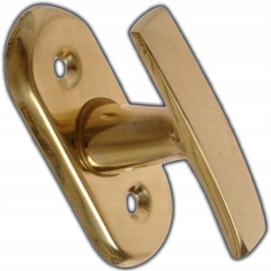 KLAMECZKA OKIENNA KLAMKA DO OKNA 2 RAMIENNA MOSIĄDZ Z TRZPIENIEM METALOWA