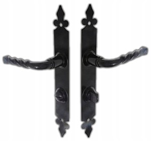 KLAMKA DRZWIOWA OZDOBNA DO DRZWI LILIA CZARNA 72 WC