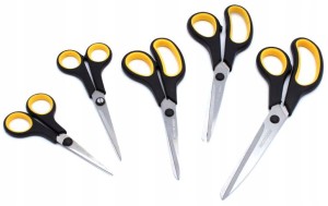 NOŻYCZKI NOŻYCE SZKOLNE BIUROWE NIERDZEWNE ZESTAW