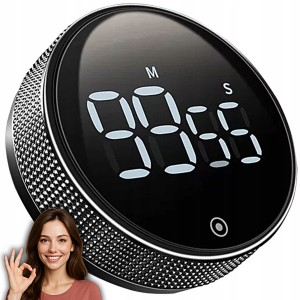 MINUTNIK ELEKTRONICZNY KUCHENNY MAGNETYCZNY CYFROWY LED UNIWERSALNY CZARNY