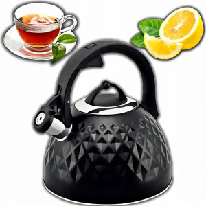 CZAJNIK Z GWIZDKIEM NA GAZ I INDUKCJE ZE STALI NIERDZEWNEJ 3 L DIAMOND