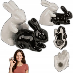 ZAKOCHANE KRÓLICZKI ZESTAW SOLNICZKI I PIEPRZNICZKI OZODBA KUCHNI UPOMINEK