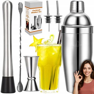 PROFESIONALNY ZESTAW BARMAŃSKI DO DRINKÓW NAPOJÓW SHAKER GADŻET NA PREZENT