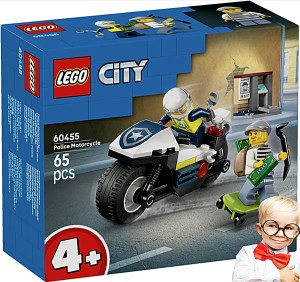 LEGO CITY POŚCIG NA MOTOCYKLU POLICYJNYM ORGINALNE KOLCKI SUPER PREZENT