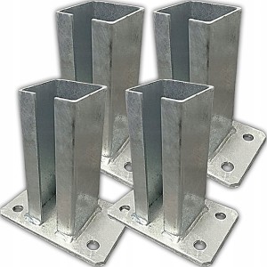 4x PODSTAWA STOPKA DO SŁUPKA BRAMOWEGO/OGRODZONIOWEGO OCYNK OGNIOWY 70x70