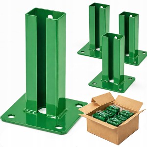 PODSTAWA SŁUPKA OGRODZENIA PANELOWEGO STOPKA 60X40 ZIELONY KOMPLET 4 SZTUK