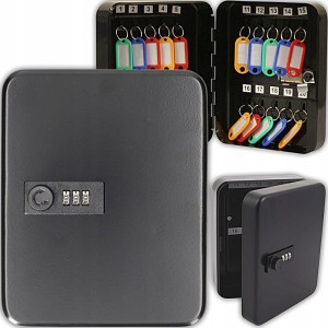 KASETKA SZAFKA SKRZYNKA SEJF NA KLUCZE 20 szt KLUCZY ZAMYKANA NA SZYFR