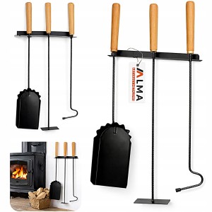 ZESTAW KOMINKOWY DO PIECA Z WIESZAKIEM ŁOPATKA POGRZEBACZ WYGARNIACZ 4w1