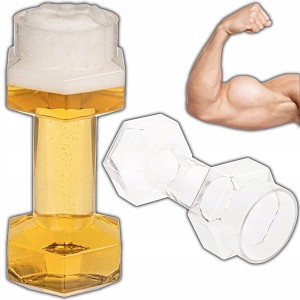 KUFEL SZKLANKA DO PIWA 700ml 22cm HANTEL ĆWICZENIE BICEPSA PREZENT GADŻET