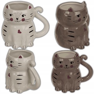 KUBEK KOT UROCZY MRUCZEK DO KAWY I HERBATY SŁODKI PREZENT UPOMINEK 365ml