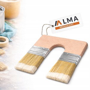 PĘDZEL MALARSKI PODWÓJNY SPALTER PODKOWA PÓŁOKRĄGŁY DEKORACYJNY - 2x50 MM