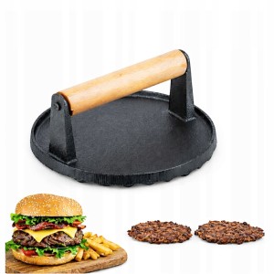 PRASA PRASKA ŻELIWNA DO MIĘSA SMASH BURGERÓW HAMBURGERÓW GRILLA DOCISKOWA