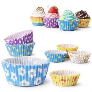 80x FOREMKI PAPILOTKI DO PIECZENIA MUFFINEK BABECZEK ZESTAW 80szt 6x12cm