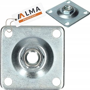 PODSTAWA ZAWIASA ZAWIASU REGULOWANEGO M16 80x80x4mm ZE STALI OCYNKOWEJ