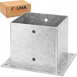 PODSTAWA SŁUPA 200X200mm PRZYKRĘCANA DO BETONU WSPORNIK BELKI KOTWA MOCNA