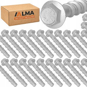 50x ŚRUBA DO BETONU WKRĘT DO KOTWIENIA W BETONIE 10,5x65/60mm Z KOŁNIERZEM