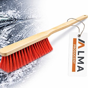 SZCZOTKA Z DREWNA BUKOWEGO LAKIEROWANA DO MYCIA SAMOCHODU TRWAŁA PVC 700mm